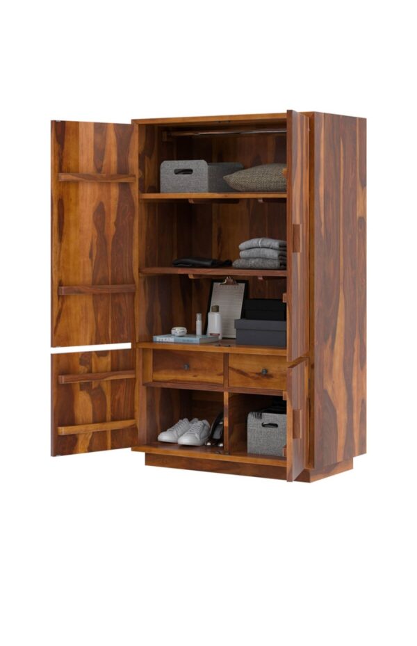 Ozzi Solid Wood Wardrobe - Image 2