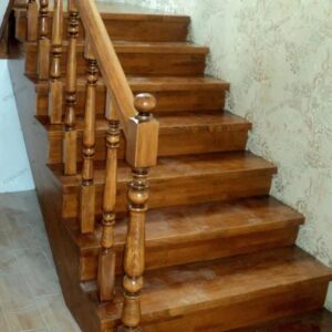 Traditional Staircase With Wooden Steps